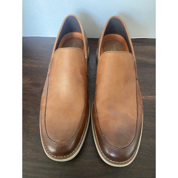 Rockport Garett Venetian Men's Cognac Loafers Sz10 - Picture 2 of 11